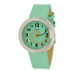 Simplify The 2700 Women's Spiral Hands Leather Strap Watch - Mint,