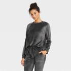 Women's Cozy Fleece Lounge Sweatshirt - Stars Above Charcoal Gray