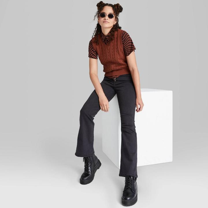 Women's Super-high Rise Flare Jeans - Wild Fable Black