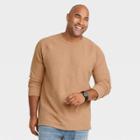 Men's Tall Regular Fit Long Sleeve Crewneck T-shirt - Goodfellow & Co Brown