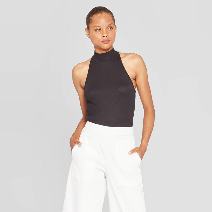 Target Women's Sleeveless Halter Neck Top - Prologue Black