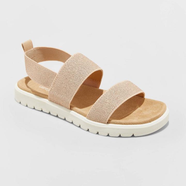 Girls' Julep Ankle Strap Sandals - Cat & Jack Rose Gold 13, Toddler Girl's,