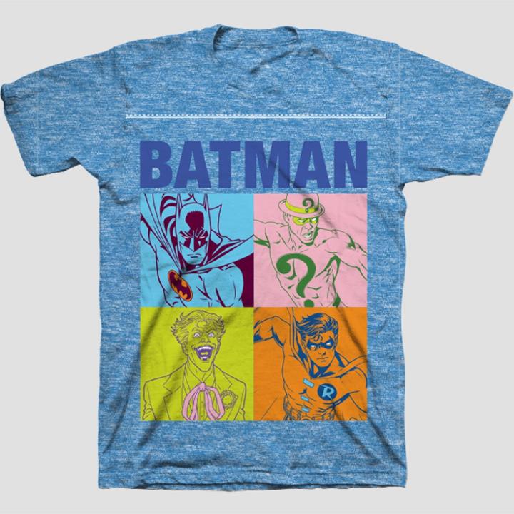 Dc Comics Boys' Batman Short Sleeve T-shirt - Azure (blue)