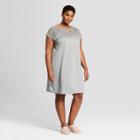 Women's Plus Size T-shirt Dress - Ava & Viv Heather Gray