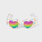 Toddler Girls' Heart Polka Dot Sunglasses - Cat & Jack White