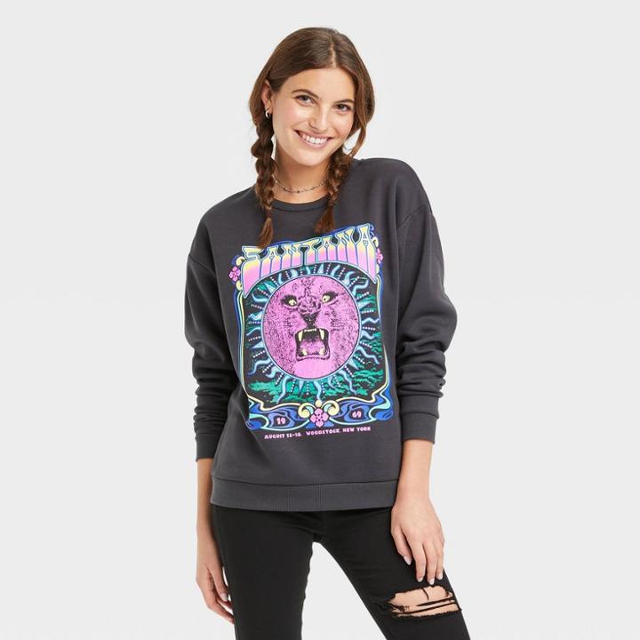 Women's Carlos Santana Graphic Sweatshirt - Black
