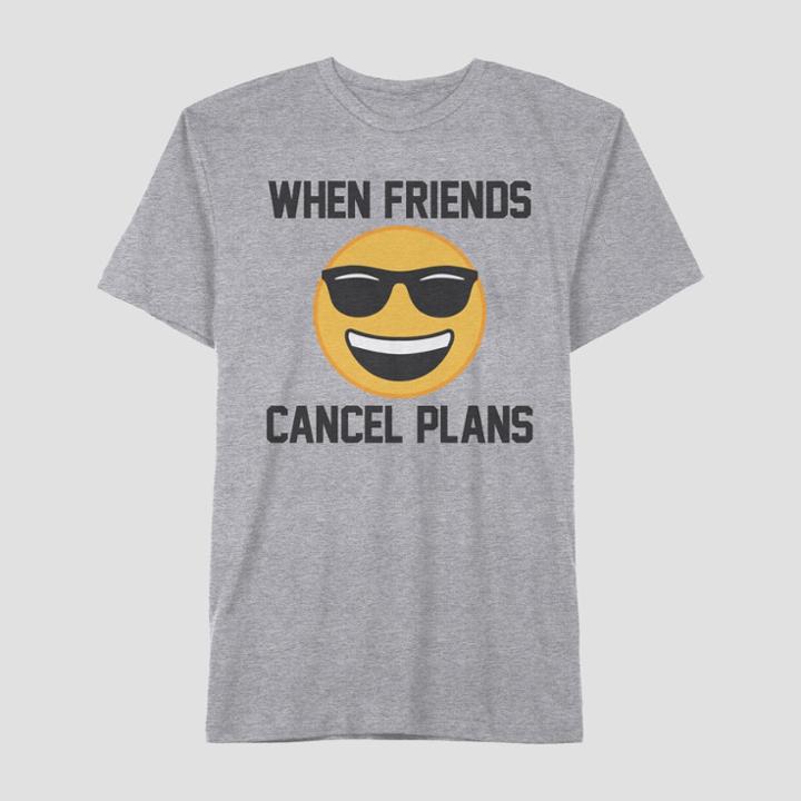 Well Worn Men's Short Sleeve Cancel Plans T-shirt - Grey Iris