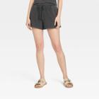 Women's High-rise French Terry Pull-on Shorts - Universal Thread Gray