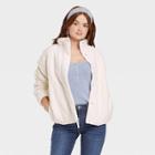 Women's Quilted Sherpa Jacket - Universal Thread Light Off-white