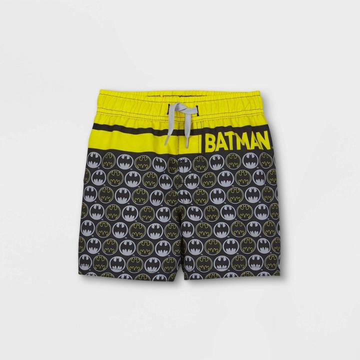 Toddler Boys' Batman Swim Trunks - Black