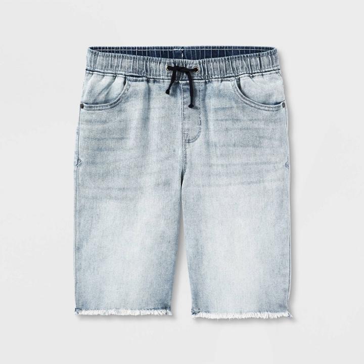 Boys' Frayed Hem Jean Pull-on Shorts - Art Class