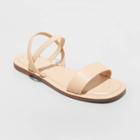 Women's Emerson Elastic Ankle Strap Sandals - A New Day Tan