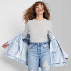Women's Long Sleeve T-shirt - Wild Fable Gray