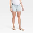 Under Belly Maternity Jean Shorts - Isabel Maternity By Ingrid & Isabel Light Wash