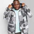 Adult Extended Size Printed Casual Fit Jacket - Original Use Gray/leaf