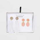 Sugarfix By Baublebar Chic Drop Earring Gift Set - Blush Pink/white, Women's