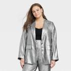 Women's Plus Size Metallic Blazer - A New Day