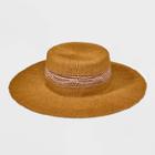 Women's Straw Boater Hat - Universal Thread Tan