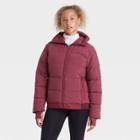 Women's Heavyweight Down Puffer Jacket - All In Motion Maroon