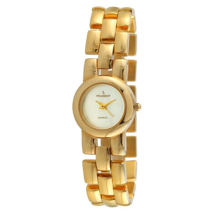 Peugeot Watches Women's Peugeot Interchangeable Bracelet Watch Set - Gold And Pearl