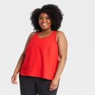 Women's Plus Size Skinny Racerback Tank Top - All In Motion Bright Red