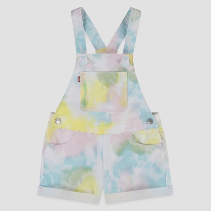 Levi's Girls' Jean Shortalls - Sunny Tie-dye