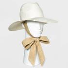 Women's Straw Panama Hat With Ties - Universal Thread Ivory