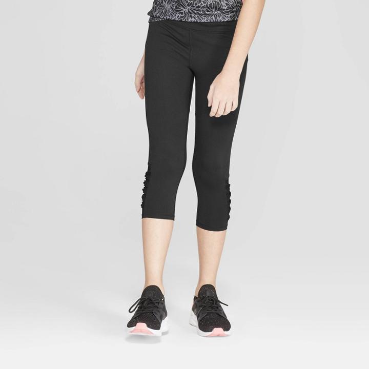 Girls' Mesh Pieced Capri Leggings - C9 Champion