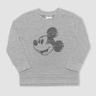 Disney Toddler Boys' Mickey Mouse Long Sleeve Graphic T-shirt - Gray