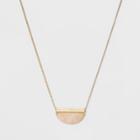 Semi-precious Short Pendant Necklace - Universal Thread Rose Quartz