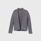 Girls' Open-front Chenille Cardigan - Art Class Gray