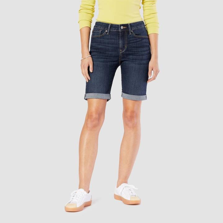 Denizen From Levi's Women's Mid-rise 9 Bermuda Jean Shorts -