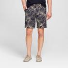 Men's 9 Tropical Linden Flat Front Shorts - Goodfellow & Co Blue Floral 42, Xavier Navy