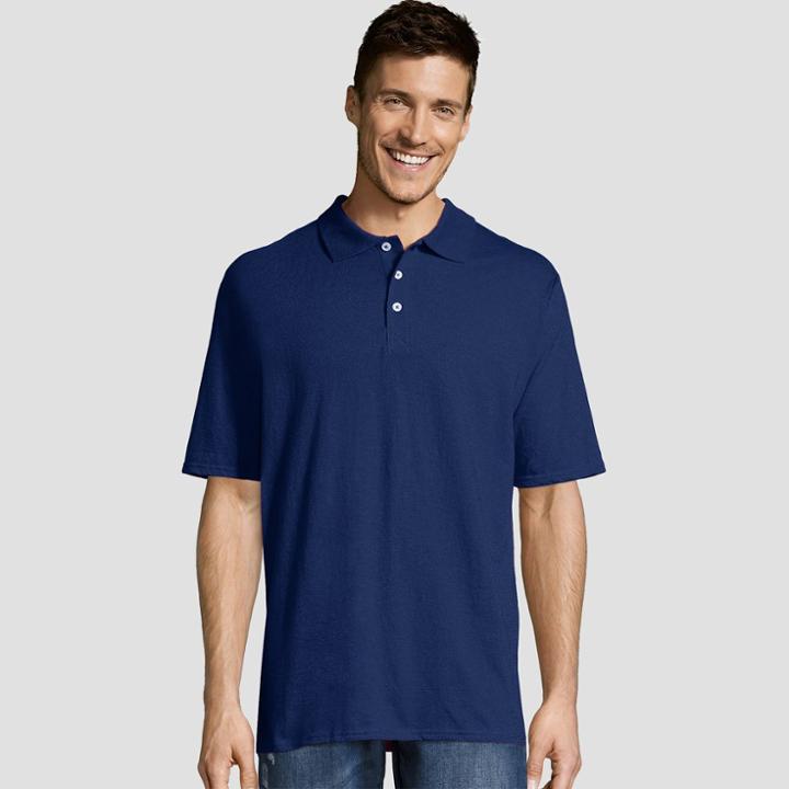 Hanes Men's Short Sleeve X-temp Performance Pique Polo Shirt - Navy3xl, Blue