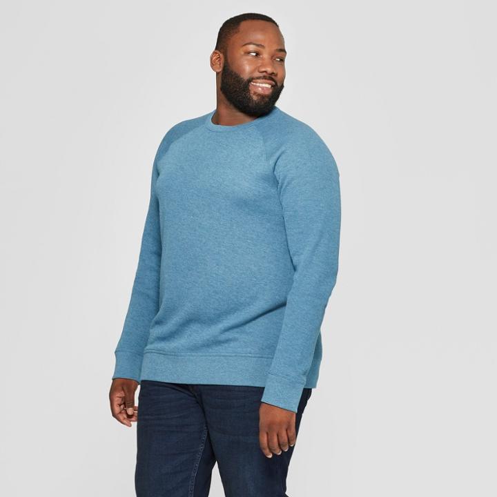 Men's Tall Regular Fit Long Sleeve Waffle Thermal T-shirt - Goodfellow & Co Teal (blue)