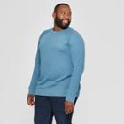Men's Tall Regular Fit Long Sleeve Waffle Thermal T-shirt - Goodfellow & Co Teal (blue)