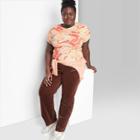 Women's Plus Size Short Sleeve Slim Fit Baby T-shirt - Wild Fable Orange