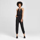 Women's Tie Front Jumpsuit - Xoxo (juniors') Black