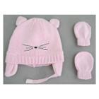Baby Girls' Cat Hat And Mitten Set - Cat & Jack Pink Newborn