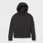 Girls' Cozy Lightweight Fleece Hooded Sweatshirt - All In Motion Black
