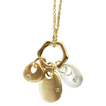 Zirconite Charm Necklace Gold