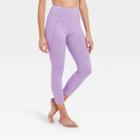 Women's High-waisted Brushed Jersey 7/8 Leggings - Joylab Purple