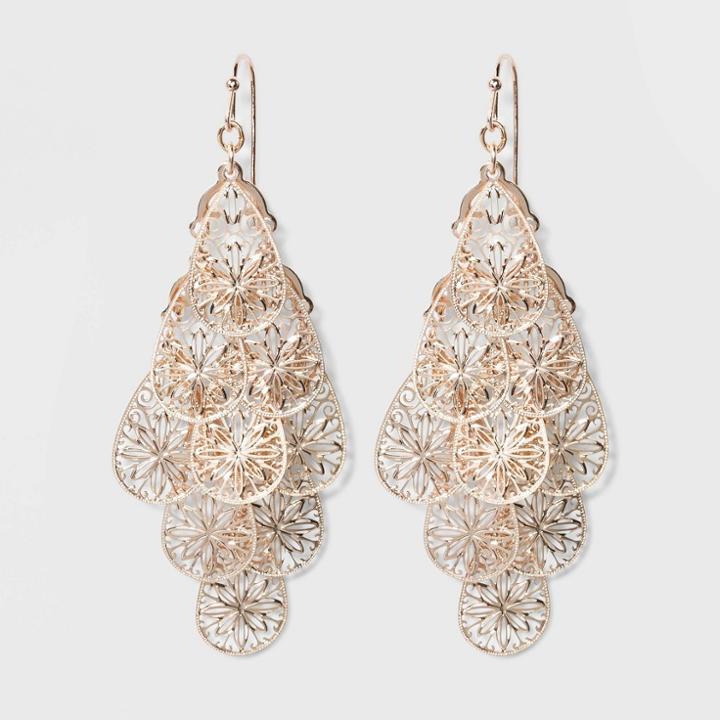 Filigree Kite Earrings - A New Day Rose Gold