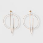 Thin Metal Circle Earrings - A New Day Rose Gold