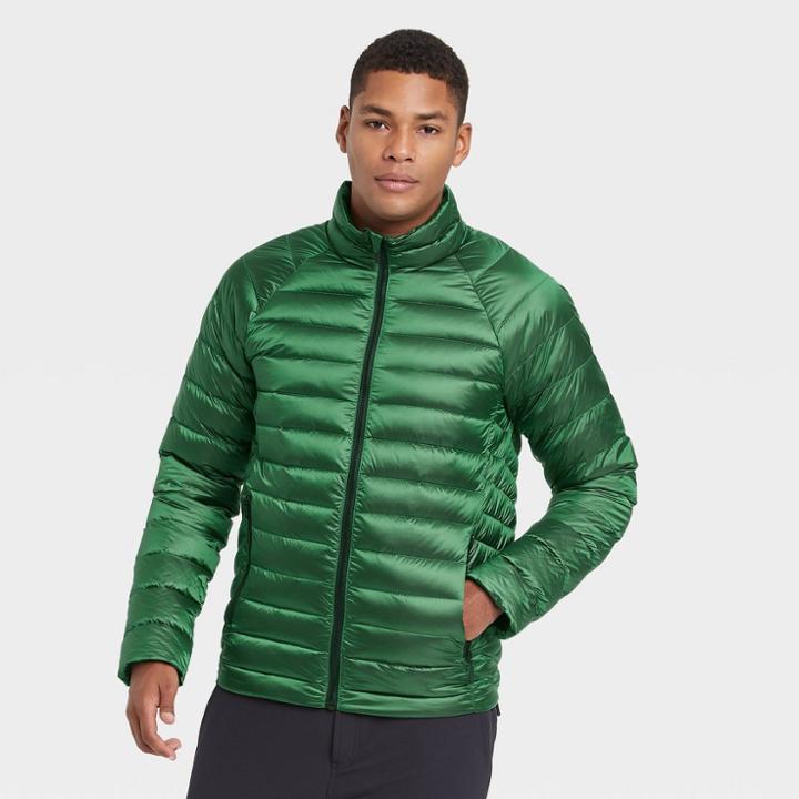 Men's Packable Down Puffer Jacket - All In Motion Green