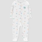 Baby Sea Creatures Footed Pajamas - Just One You Made By Carter's Blue/orange/white Newborn