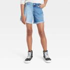 Girls' Bermuda Denim Shorts - Art Class Blue Denim