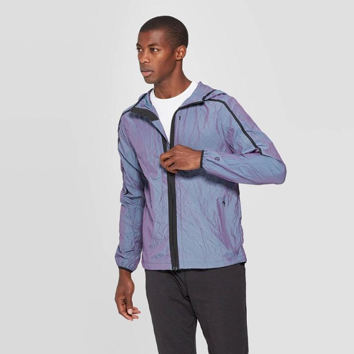 Men's Windbreaker Run Jacket - C9 Champion Purple/blue