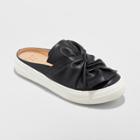 Women's Monisha Sneakers Knot Slip On Mule Backless - A New Day Black