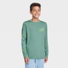 Boys' Long Sleeve 'seek Your Own Adventure' Graphic T-shirt - All In Motion Turquoise Green